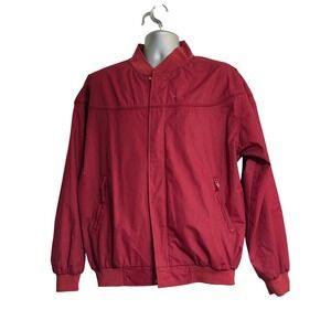 Vintage Haband Men's Windbreaker Jacket L Bomber Red‎